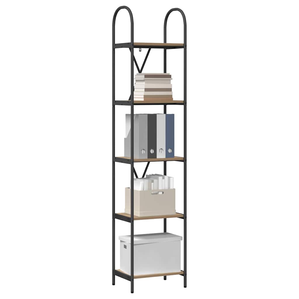 Bücherregal 5 Ebenen 40 x 30 x 183 cm Holzwerkstoff