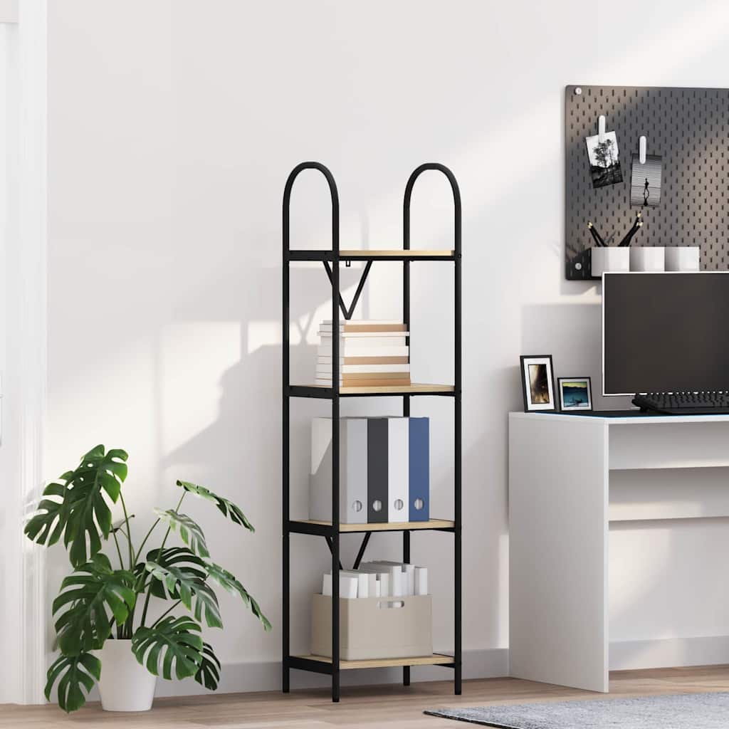 Bücherregal 4 Ebenen 40 x 30 x 146 cm Holzwerkstoff