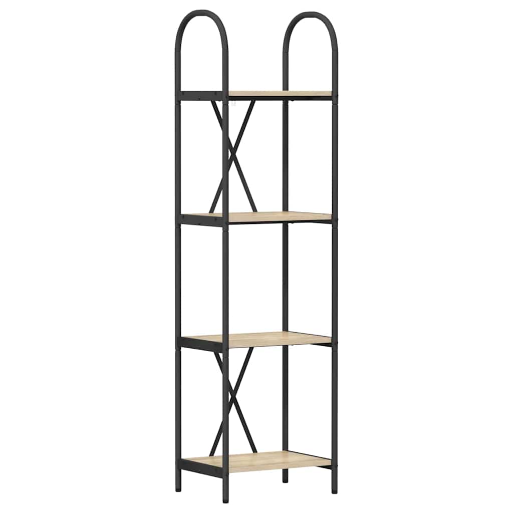 Bücherregal 4 Ebenen 40 x 30 x 146 cm Holzwerkstoff