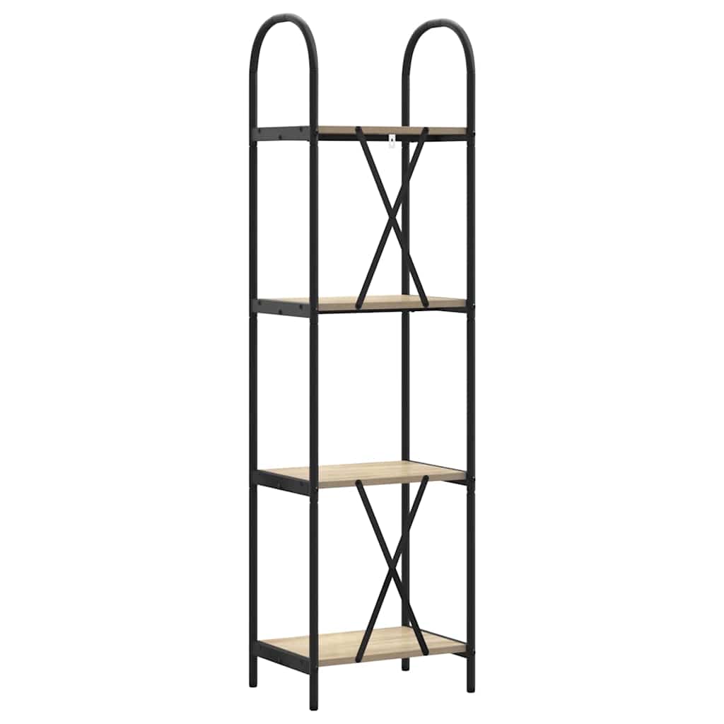 Bücherregal 4 Ebenen 40 x 30 x 146 cm Holzwerkstoff