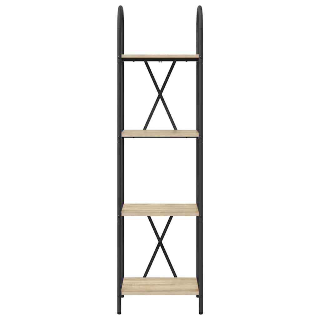 Bücherregal 4 Ebenen 40 x 30 x 146 cm Holzwerkstoff