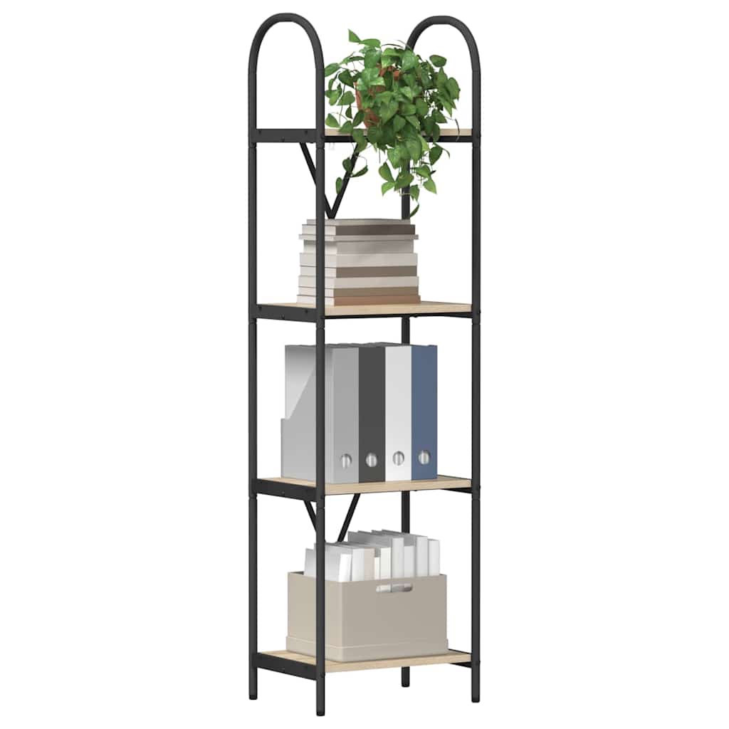 Bücherregal 4 Ebenen 40 x 30 x 146 cm Holzwerkstoff