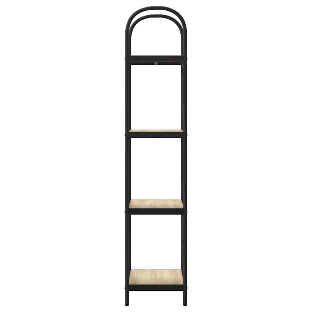 Bücherregal 4 Ebenen 40 x 30 x 146 cm Holzwerkstoff