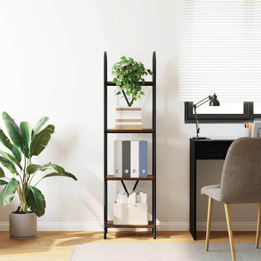 Bücherregal 4 Ebenen 40 x 30 x 146 cm Holzwerkstoff