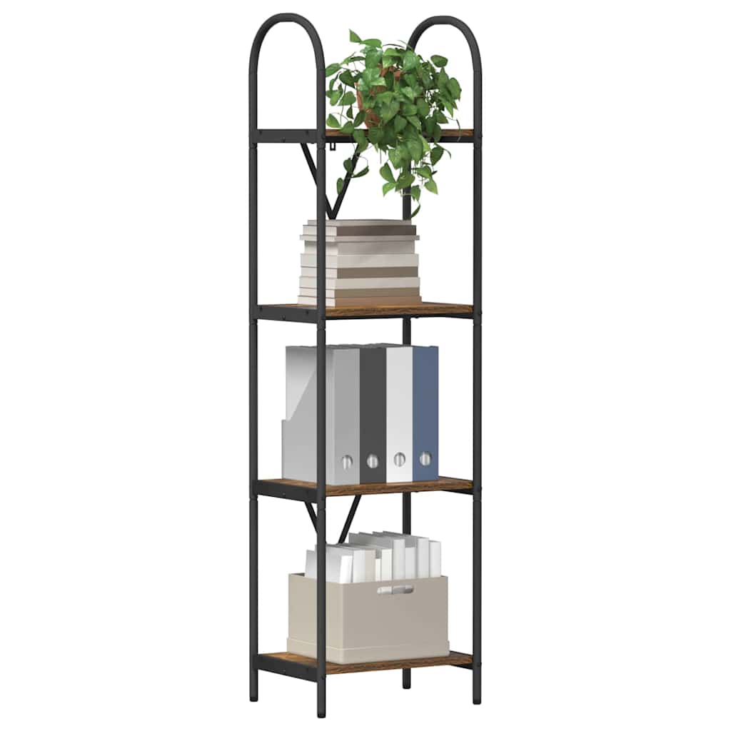 Bücherregal 4 Ebenen 40 x 30 x 146 cm Holzwerkstoff