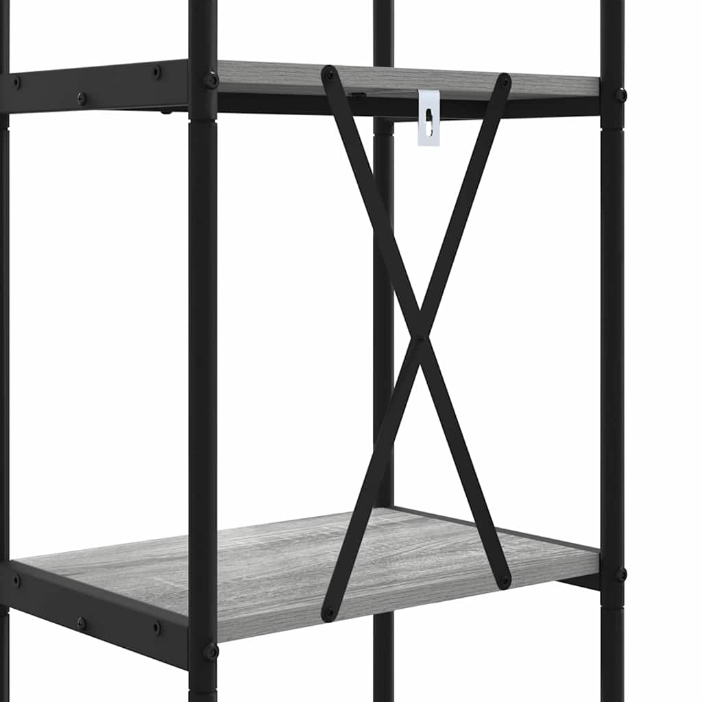 Bücherregal 4 Ebenen 40 x 30 x 146 cm Holzwerkstoff