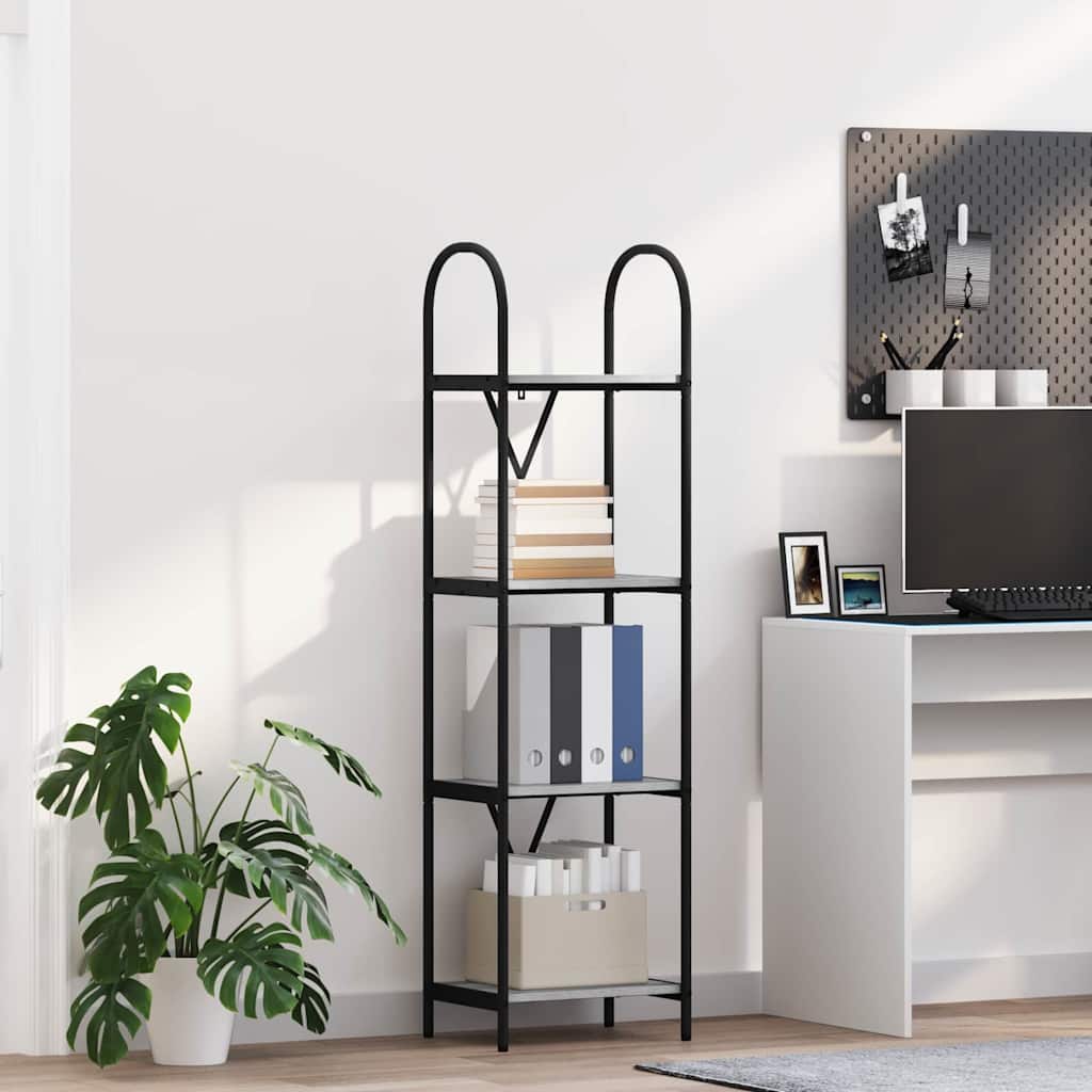 Bücherregal 4 Ebenen 40 x 30 x 146 cm Holzwerkstoff