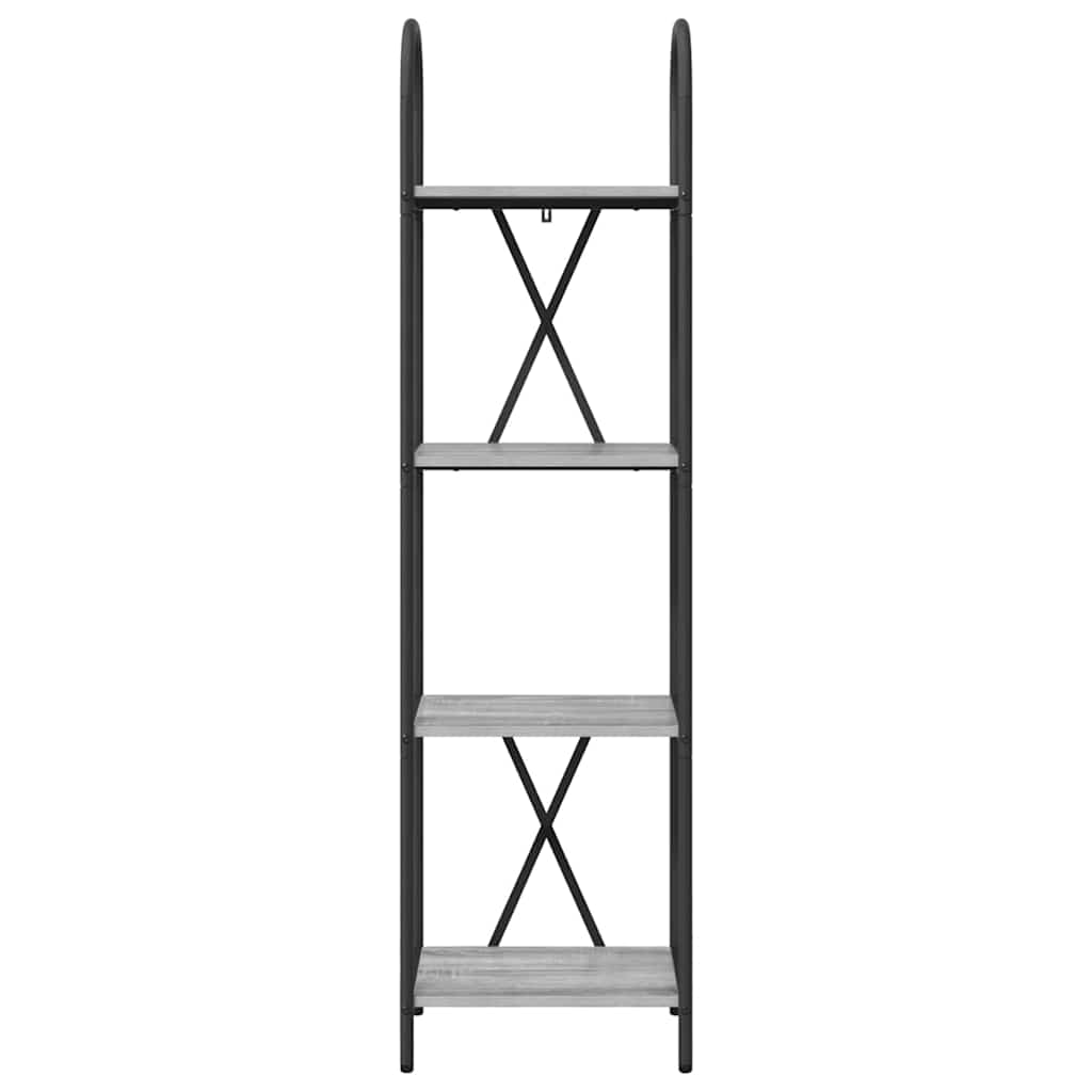 Bücherregal 4 Ebenen 40 x 30 x 146 cm Holzwerkstoff