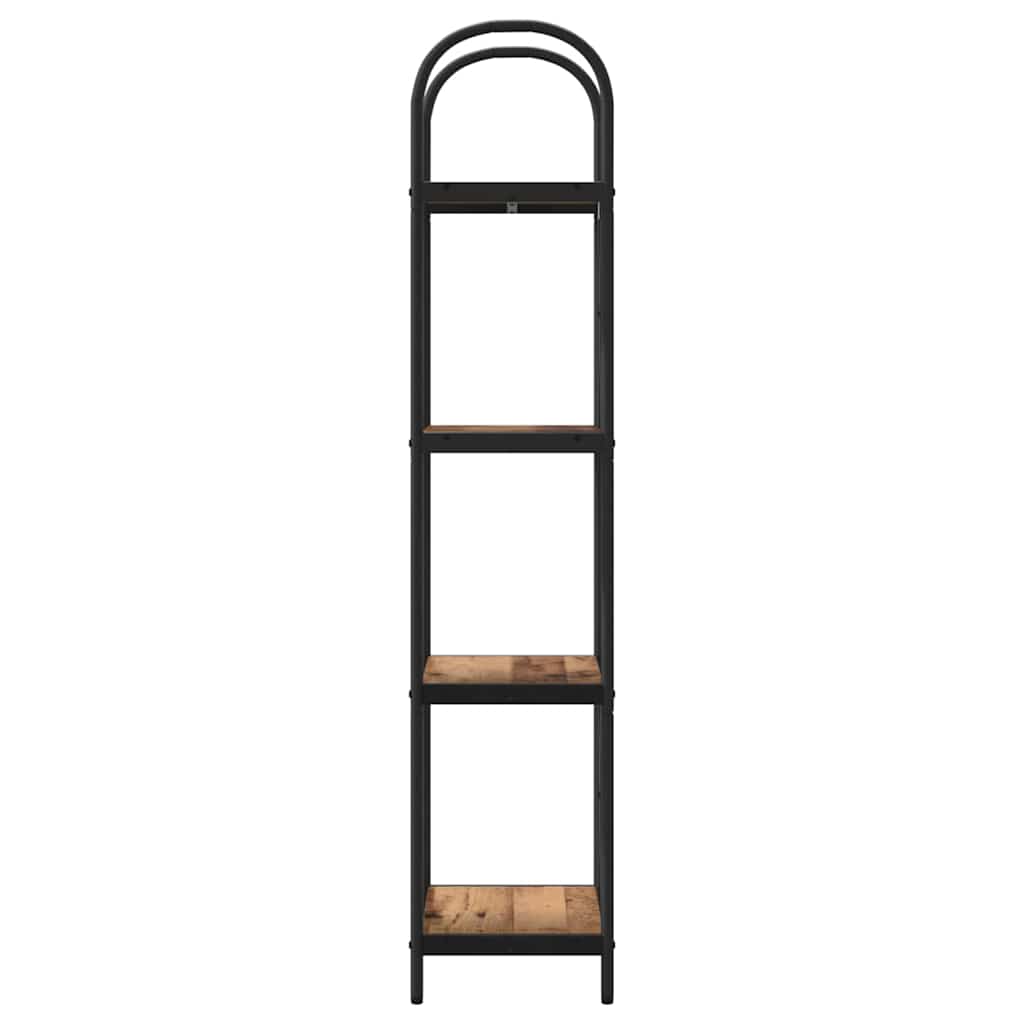 Bücherregal 4 Ebenen 40 x 30 x 146 cm Holzwerkstoff Altholz