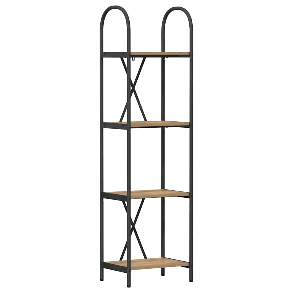 Bücherregal 4 Ebenen 40 x 30 x 146 cm Holzwerkstoff