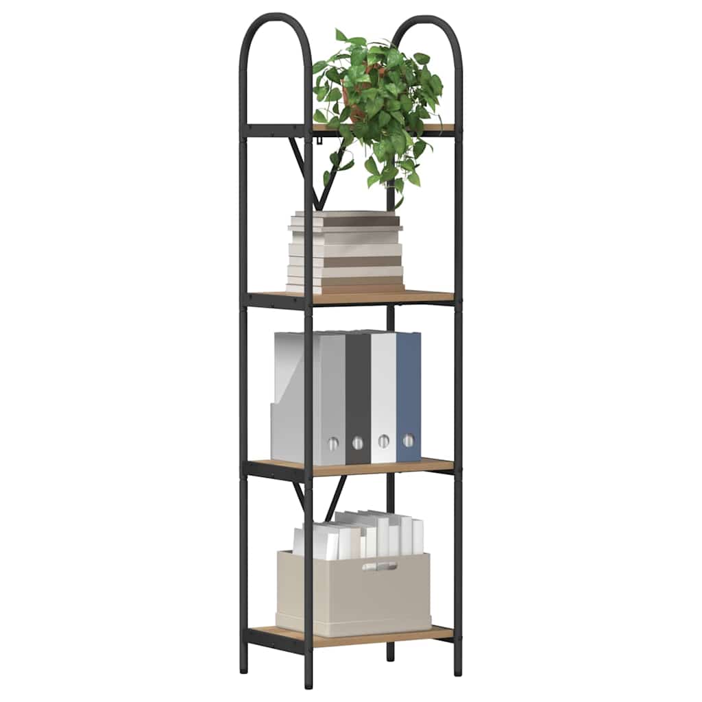 Bücherregal 4 Ebenen 40 x 30 x 146 cm Holzwerkstoff
