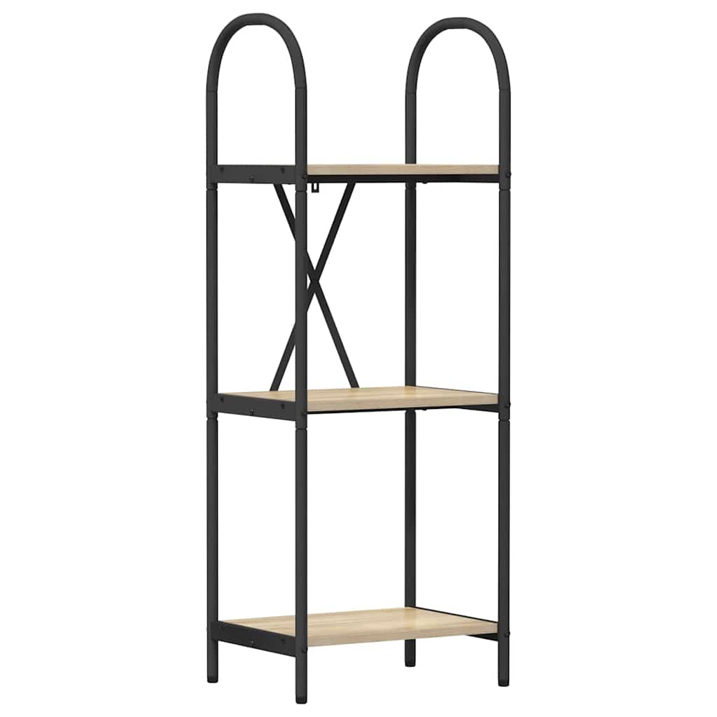Bücherregal 3 Ebenen 40 x 30 x 109 cm Holzwerkstoff