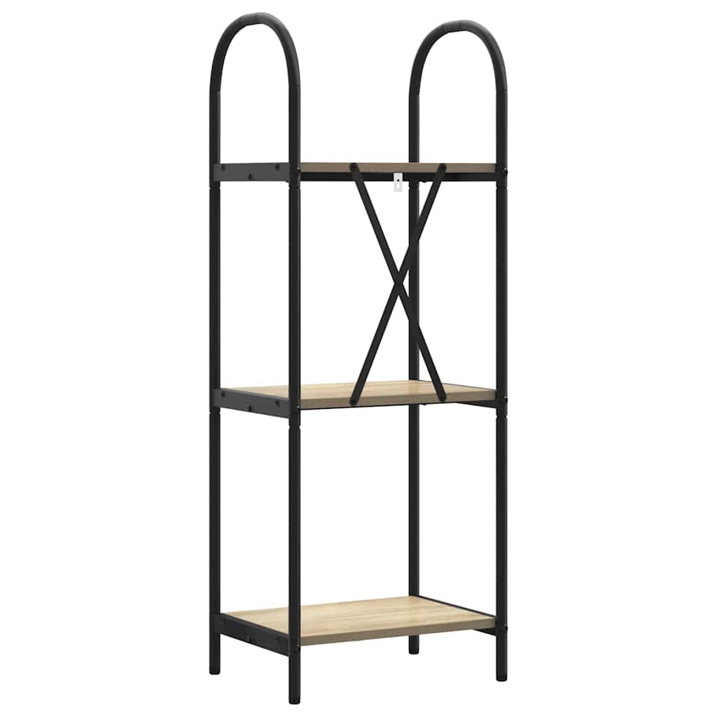 Bücherregal 3 Ebenen 40 x 30 x 109 cm Holzwerkstoff