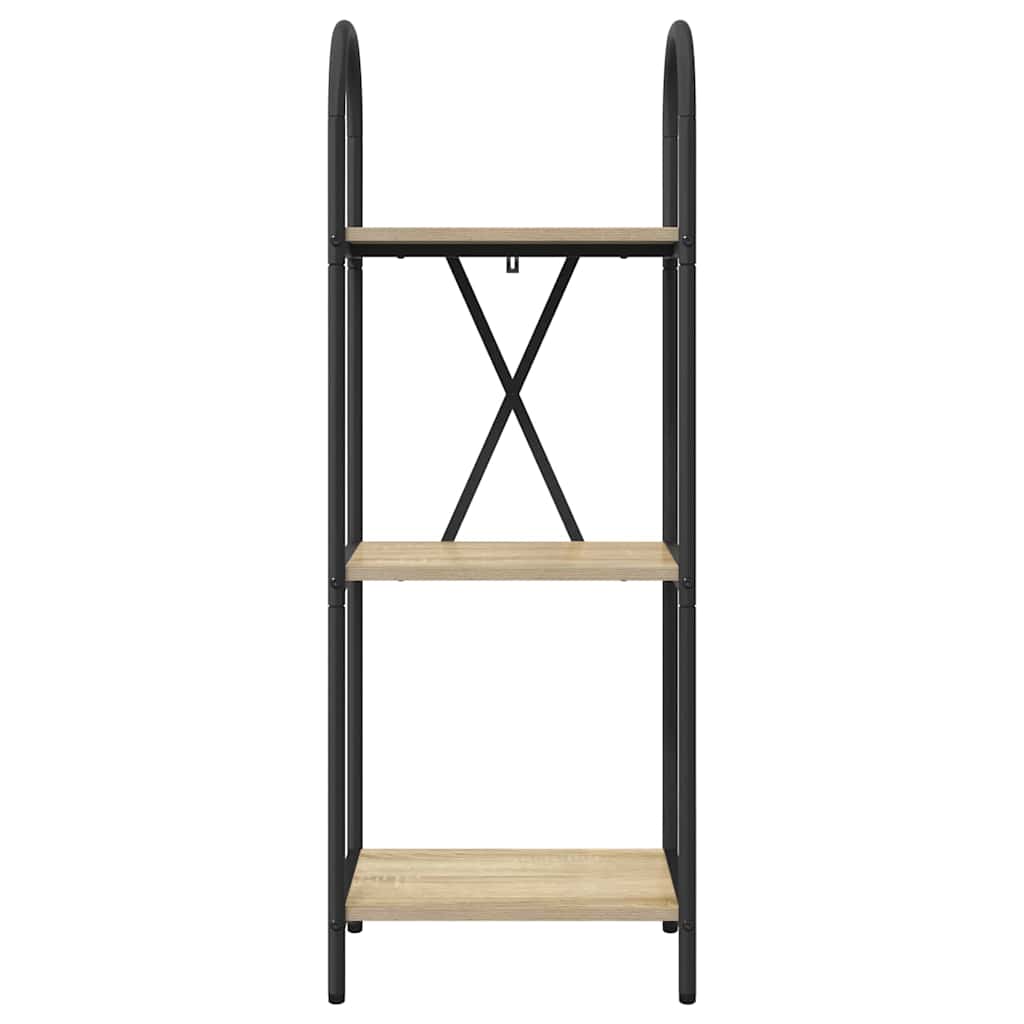 Bücherregal 3 Ebenen 40 x 30 x 109 cm Holzwerkstoff