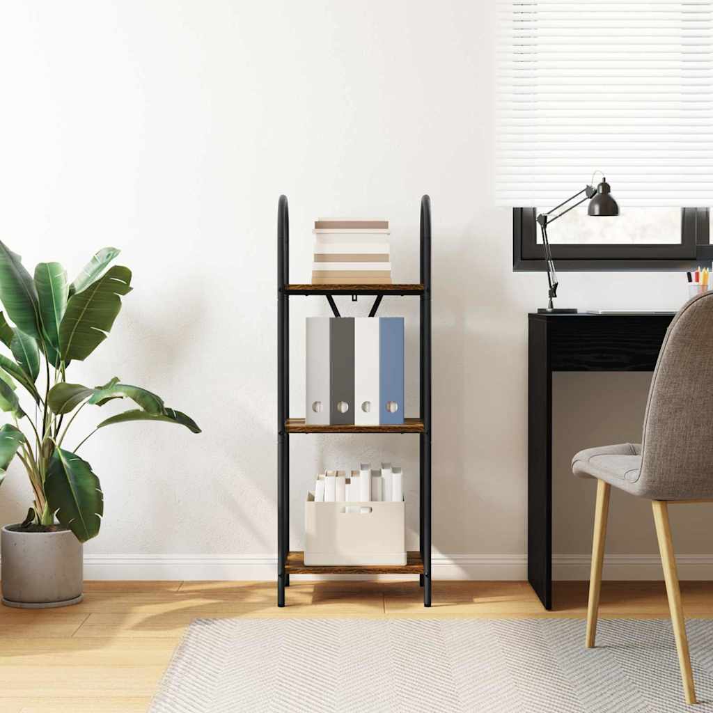 Bücherregal 3 Ebenen 40 x 30 x 109 cm Holzwerkstoff