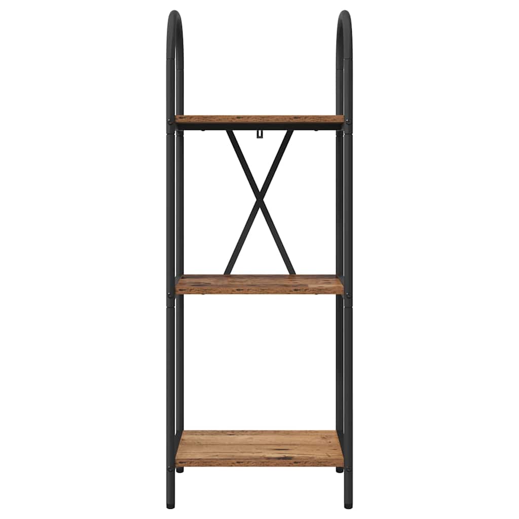 Bücherregal 3 Ebenen 40 x 30 x 109 cm Holzwerkstoff Altholz
