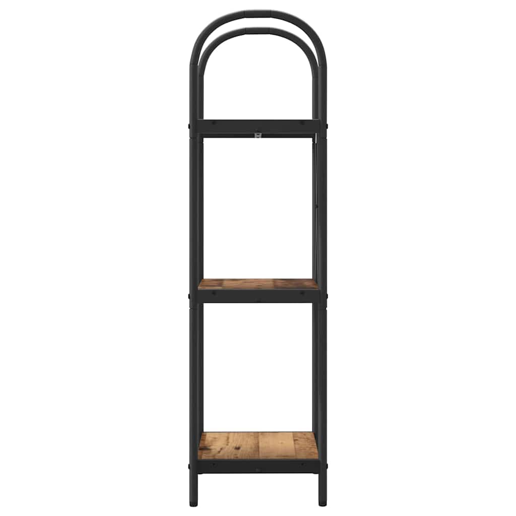 Bücherregal 3 Ebenen 40 x 30 x 109 cm Holzwerkstoff Altholz