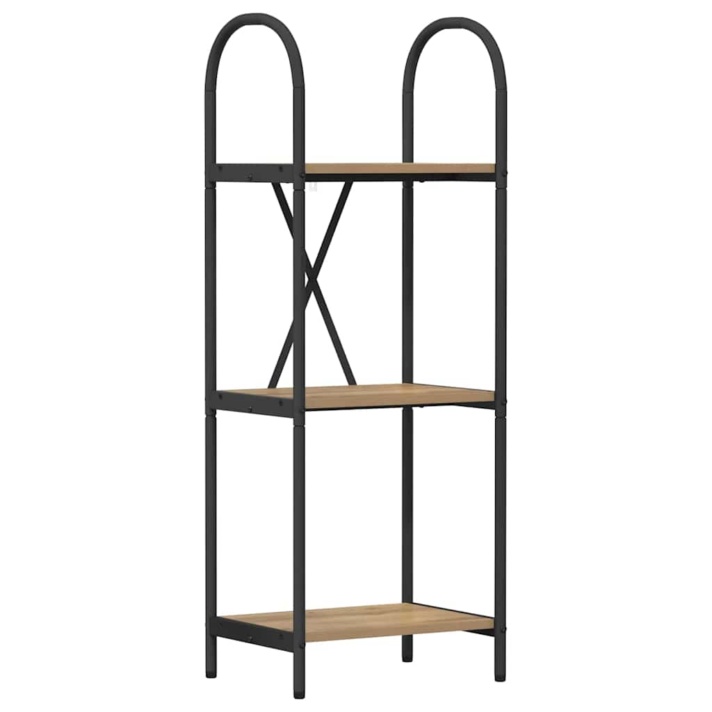 Bücherregal 3 Ebenen 40 x 30 x 109 cm Holzwerkstoff