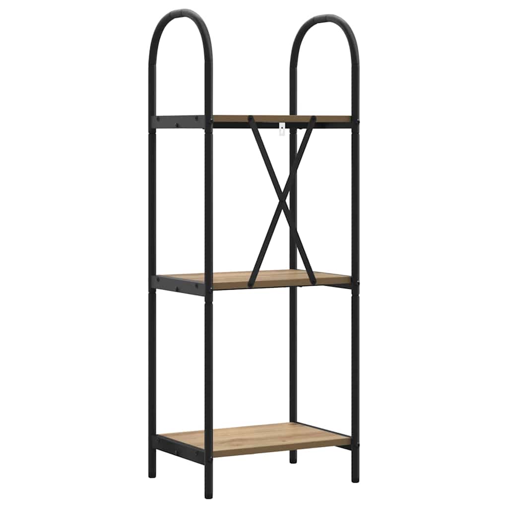 Bücherregal 3 Ebenen 40 x 30 x 109 cm Holzwerkstoff