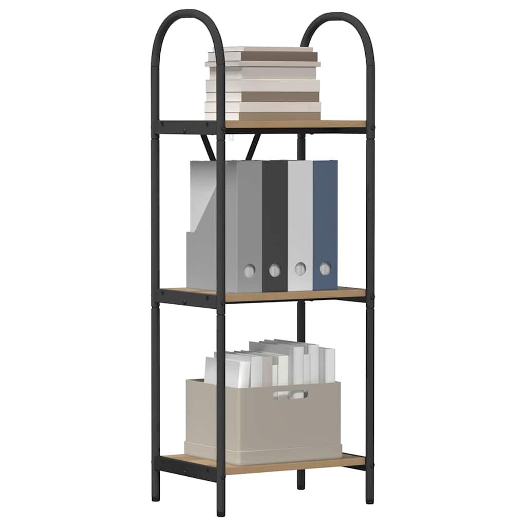 Bücherregal 3 Ebenen 40 x 30 x 109 cm Holzwerkstoff