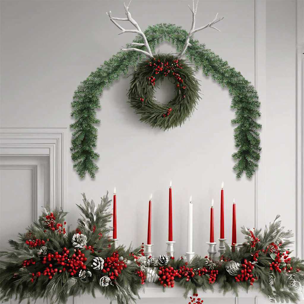 Weihnachtsgirlande 2 stk. Grün 20 m PVC