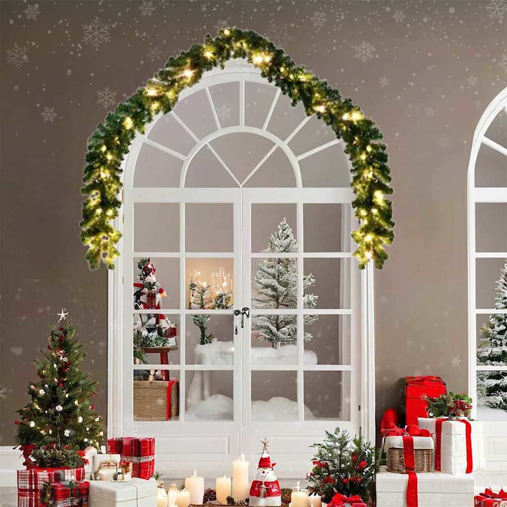 Weihnachtsgirlande 2 stk. 600 LEDs Grün 20 m PVC