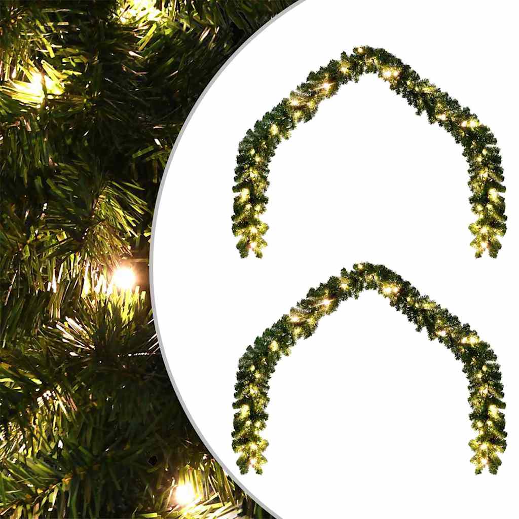 Weihnachtsgirlande 2 stk. 600 LEDs Grün 20 m PVC