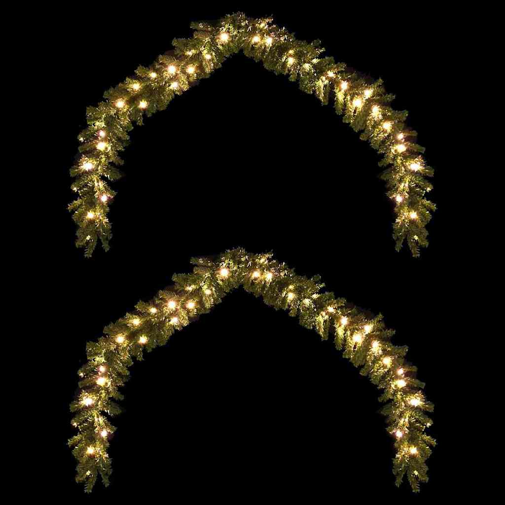 Weihnachtsgirlande 2 stk. 600 LEDs Grün 20 m PVC