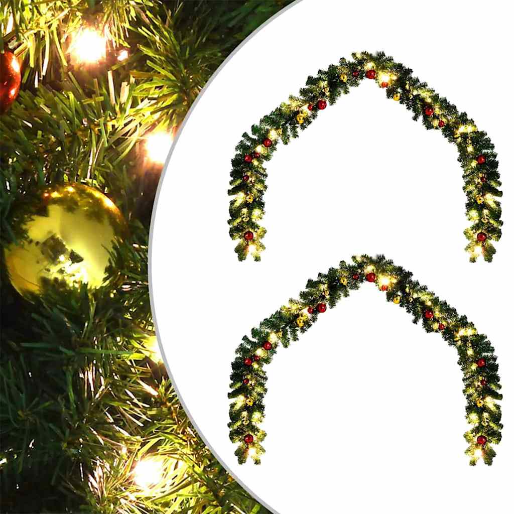 Weihnachtsgirlande 2 stk. 600 LEDs Grün 20 m PVC