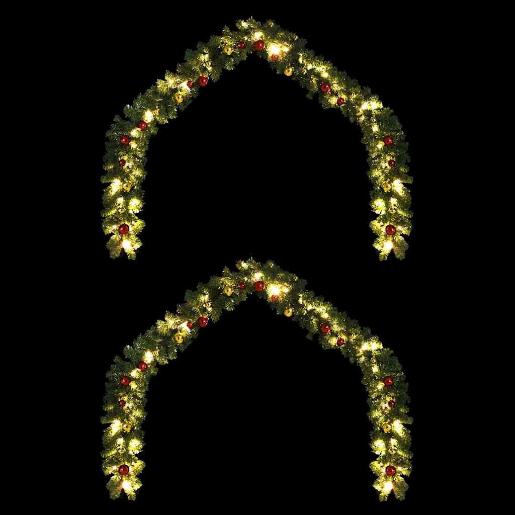 Weihnachtsgirlande 2 stk. 600 LEDs Grün 20 m PVC
