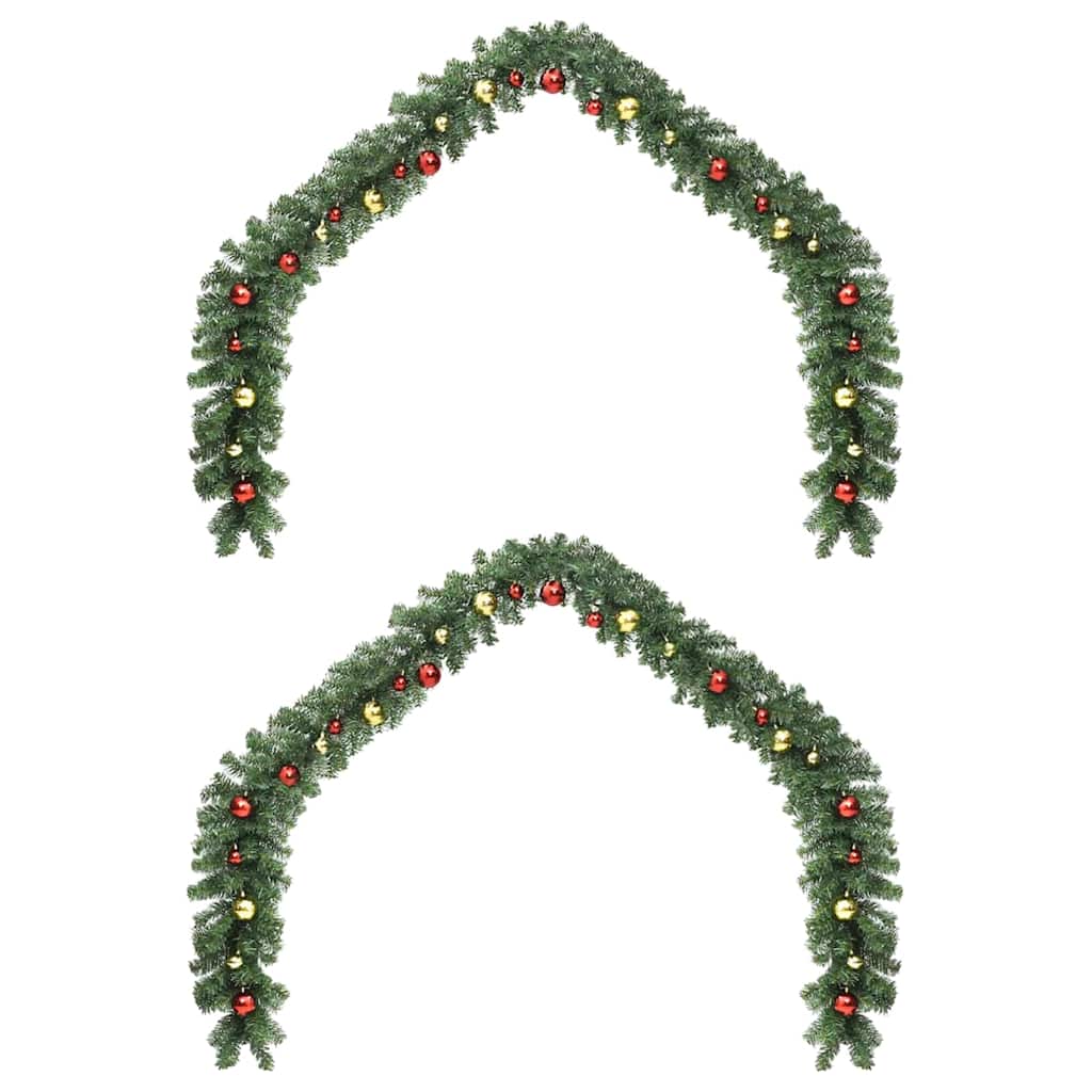 Weihnachtsgirlande 2 stk. 600 LEDs Grün 20 m PVC
