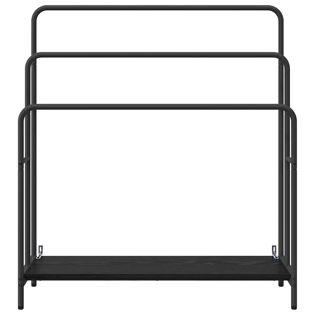 Kleiderständer Schwarz Eichen-Optik 90 x 30 x 100,5 cm