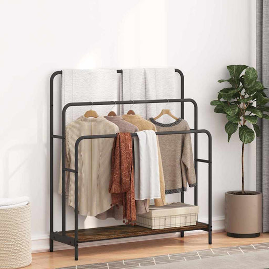 Kleiderständer Räuchereiche 90 x 30 x 100,5 cm Holzwerkstoff