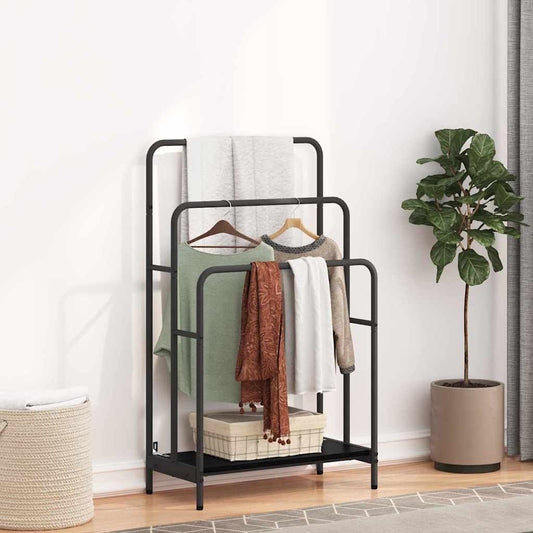 Kleiderständer Schwarz Eichen-Optik 60 x 30 x 100.5 cm