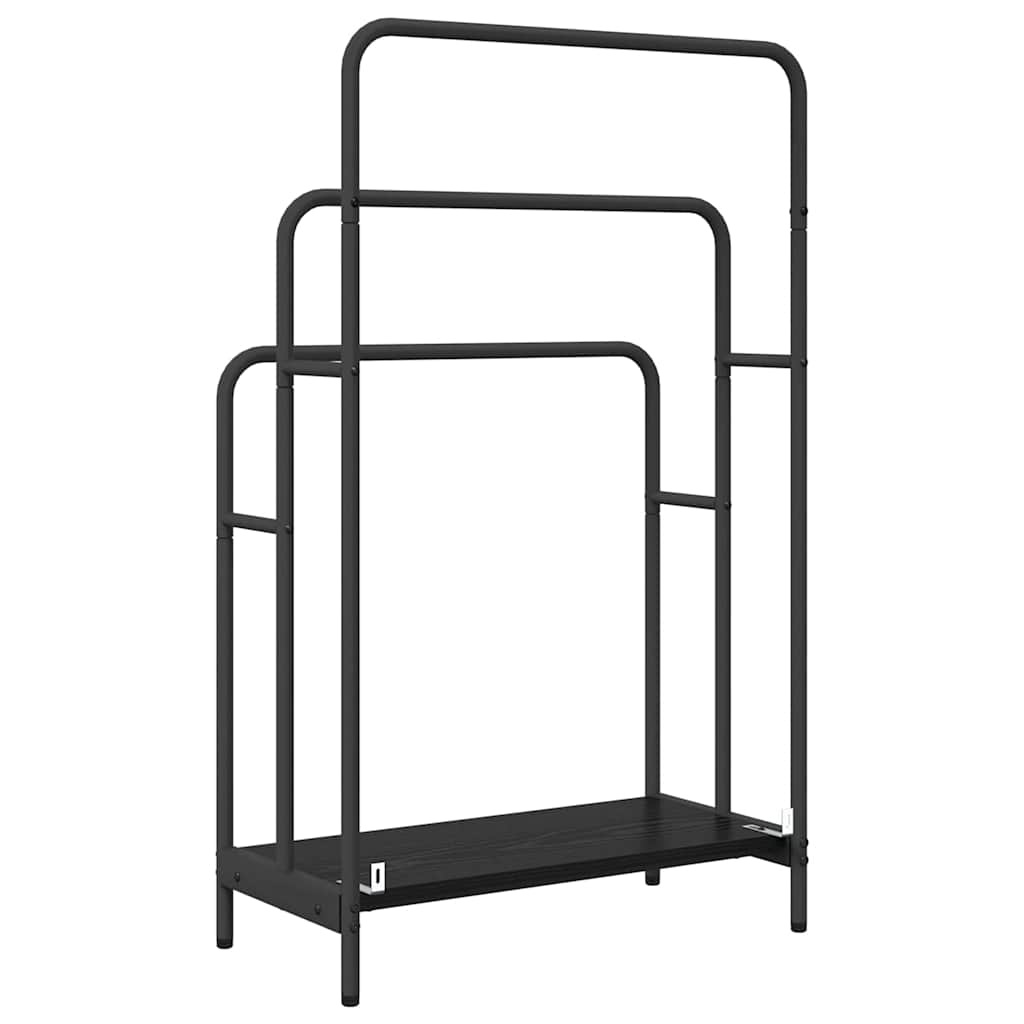 Kleiderständer Schwarz Eichen-Optik 60 x 30 x 100.5 cm