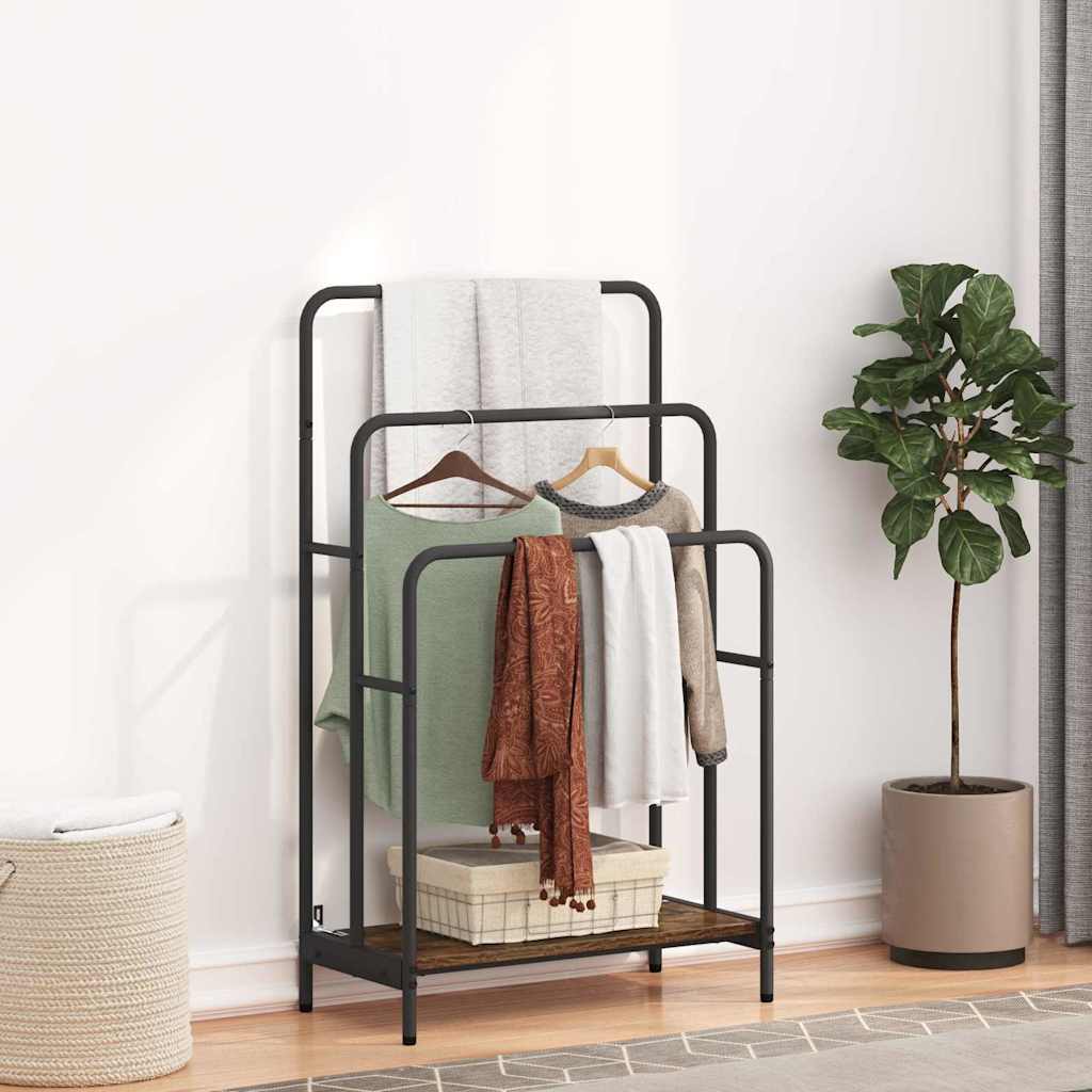 Kleiderständer Raucheiche 60 x 30 x 100.5 cm Holzwerkstoff