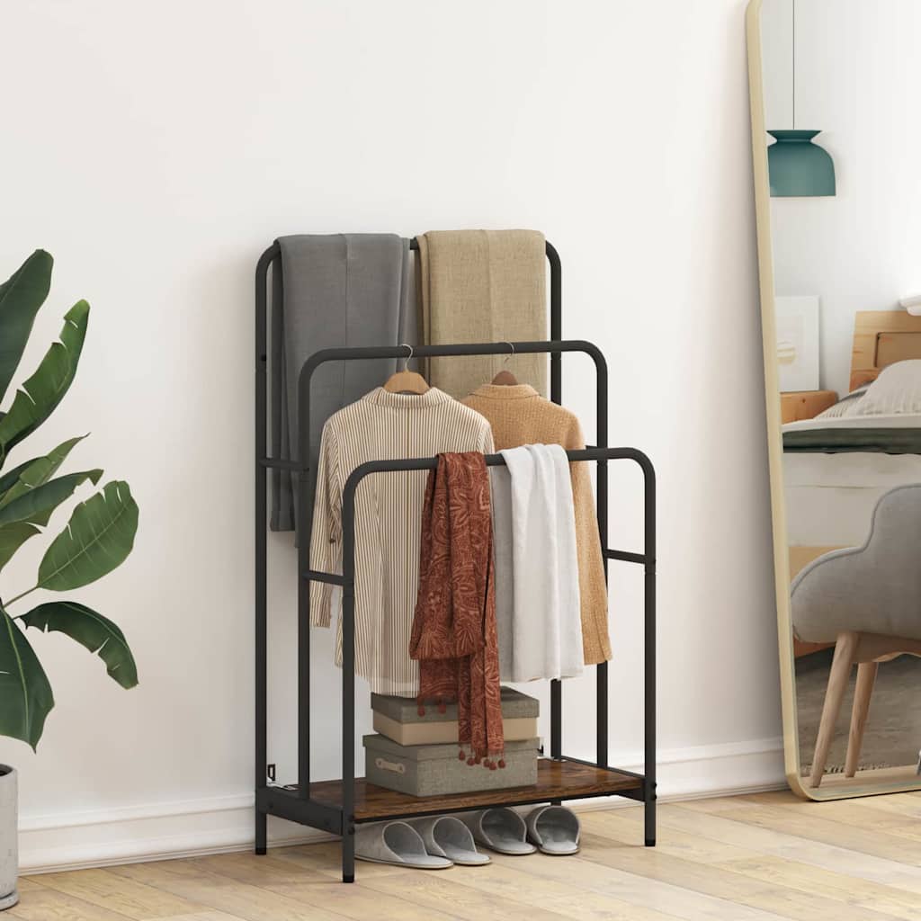 Kleiderständer Raucheiche 60 x 30 x 100.5 cm Holzwerkstoff