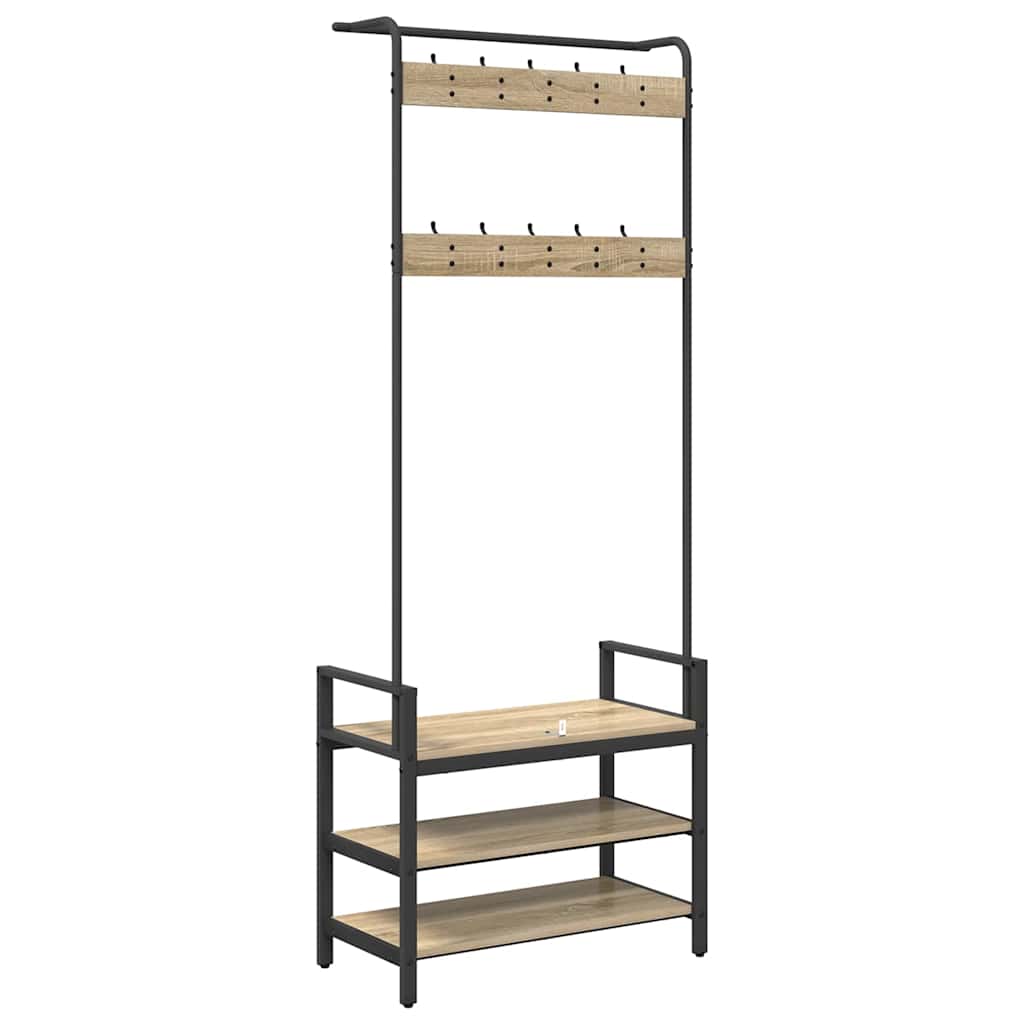 Kleiderständer Sonoma-Eiche 75 x 34 x 184 cm Holzwerkstoff