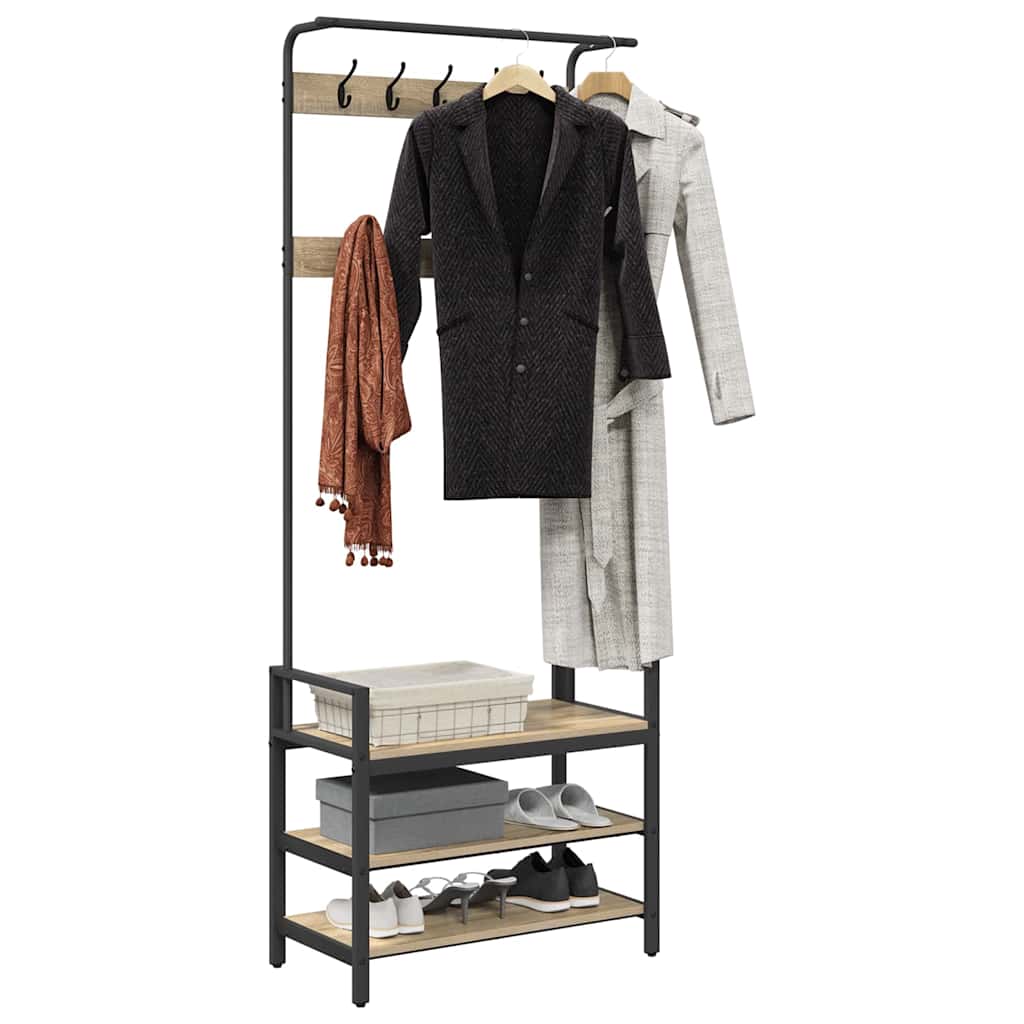 Kleiderständer Sonoma-Eiche 75 x 34 x 184 cm Holzwerkstoff