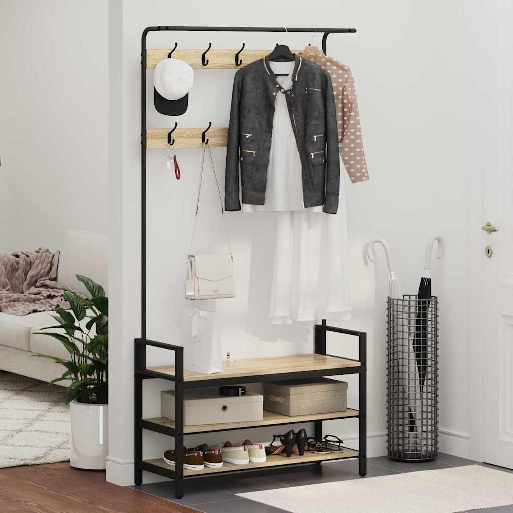 Kleiderständer Sonoma-Eiche 95 x 34 x 184 cm Holzwerkstoff