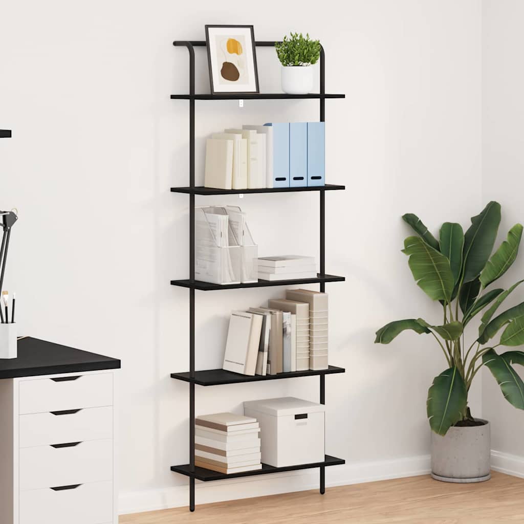 Bücherregal 5 Ebenen 60 x 24 x 168 cm Holzwerkstoff
