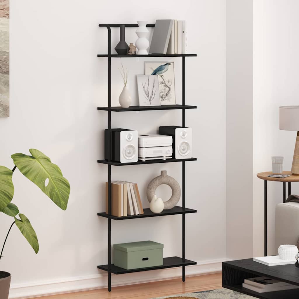 Bücherregal 5 Ebenen 60 x 24 x 168 cm Holzwerkstoff