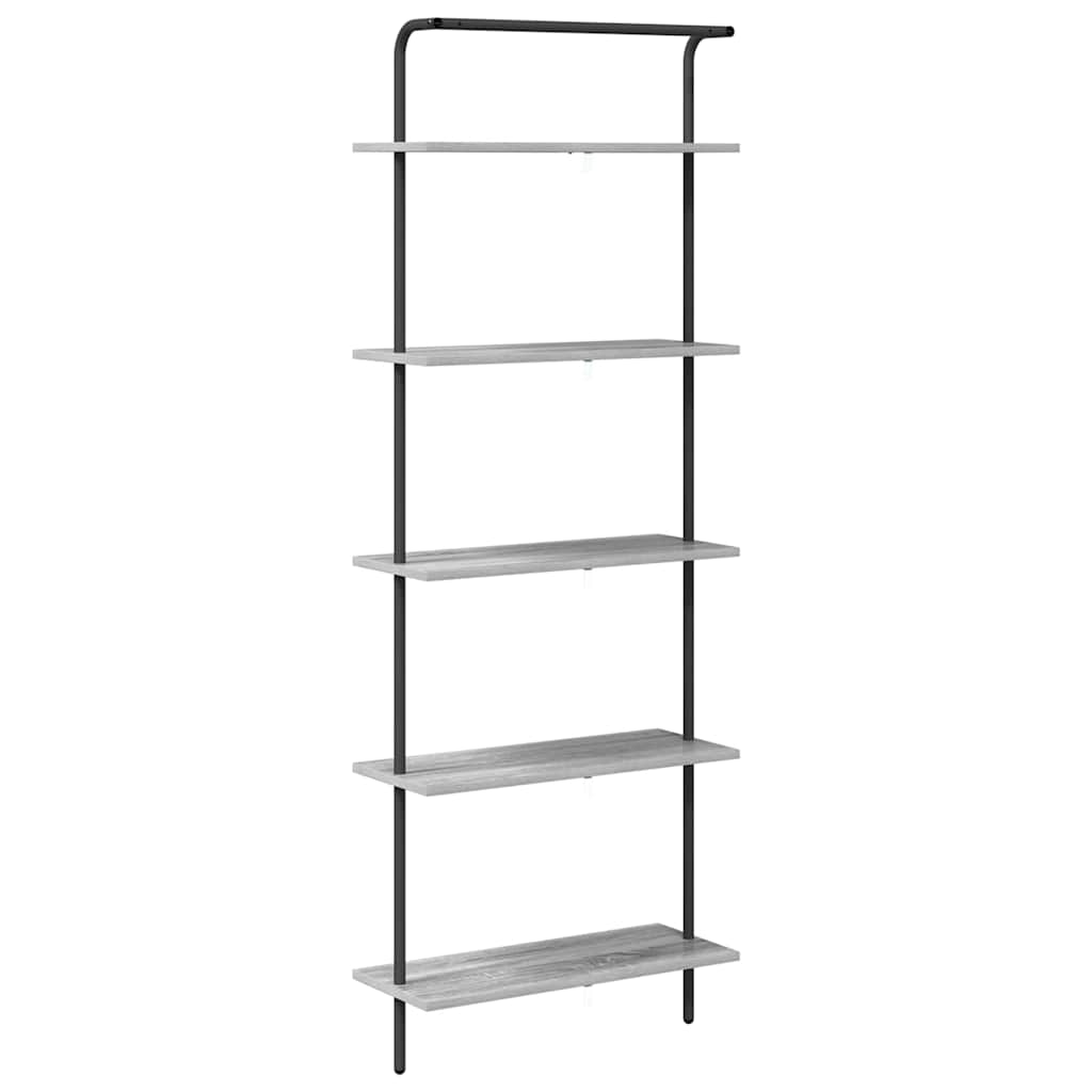 Bücherregal 5 Ebenen 60 x 24 x 168 cm Holzwerkstoff
