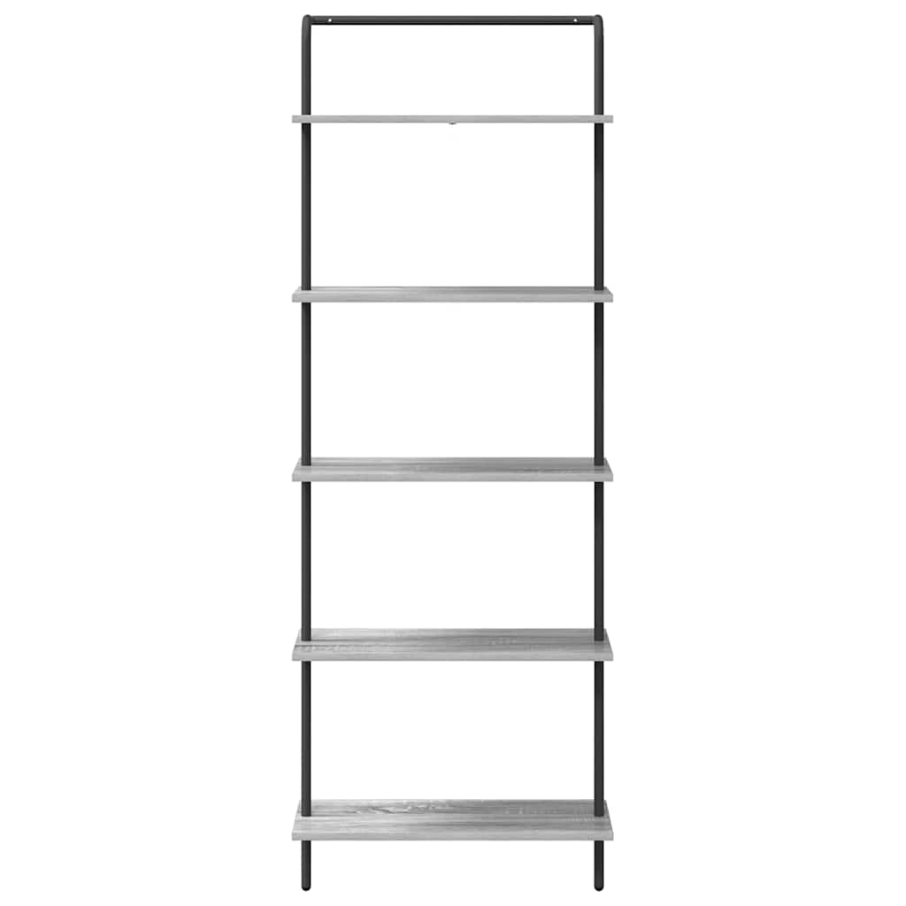 Bücherregal 5 Ebenen 60 x 24 x 168 cm Holzwerkstoff