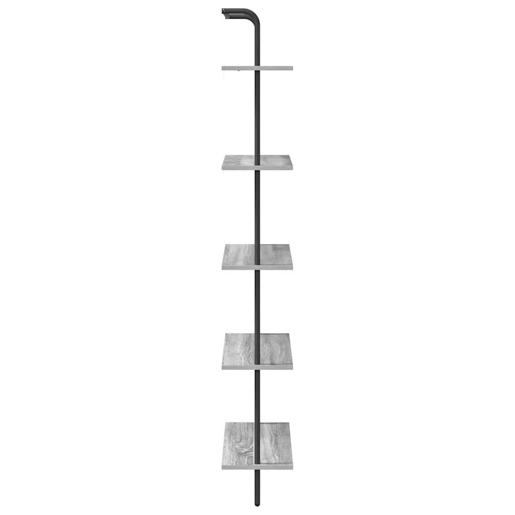 Bücherregal 5 Ebenen 60 x 24 x 168 cm Holzwerkstoff