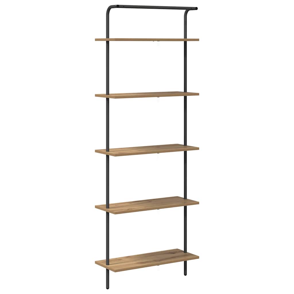 Bücherregal 5 Ebenen 60 x 24 x 168 cm Holzwerkstoff