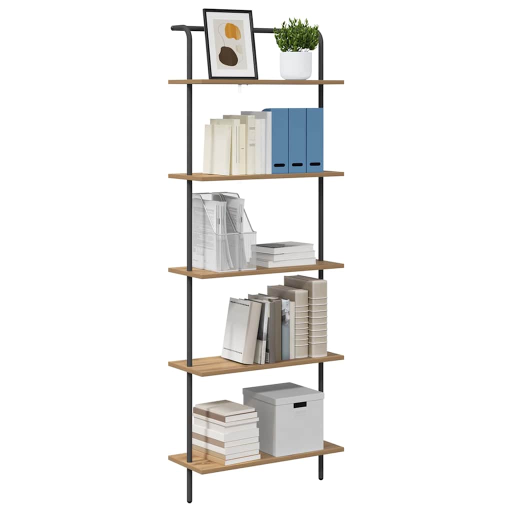 Bücherregal 5 Ebenen 60 x 24 x 168 cm Holzwerkstoff