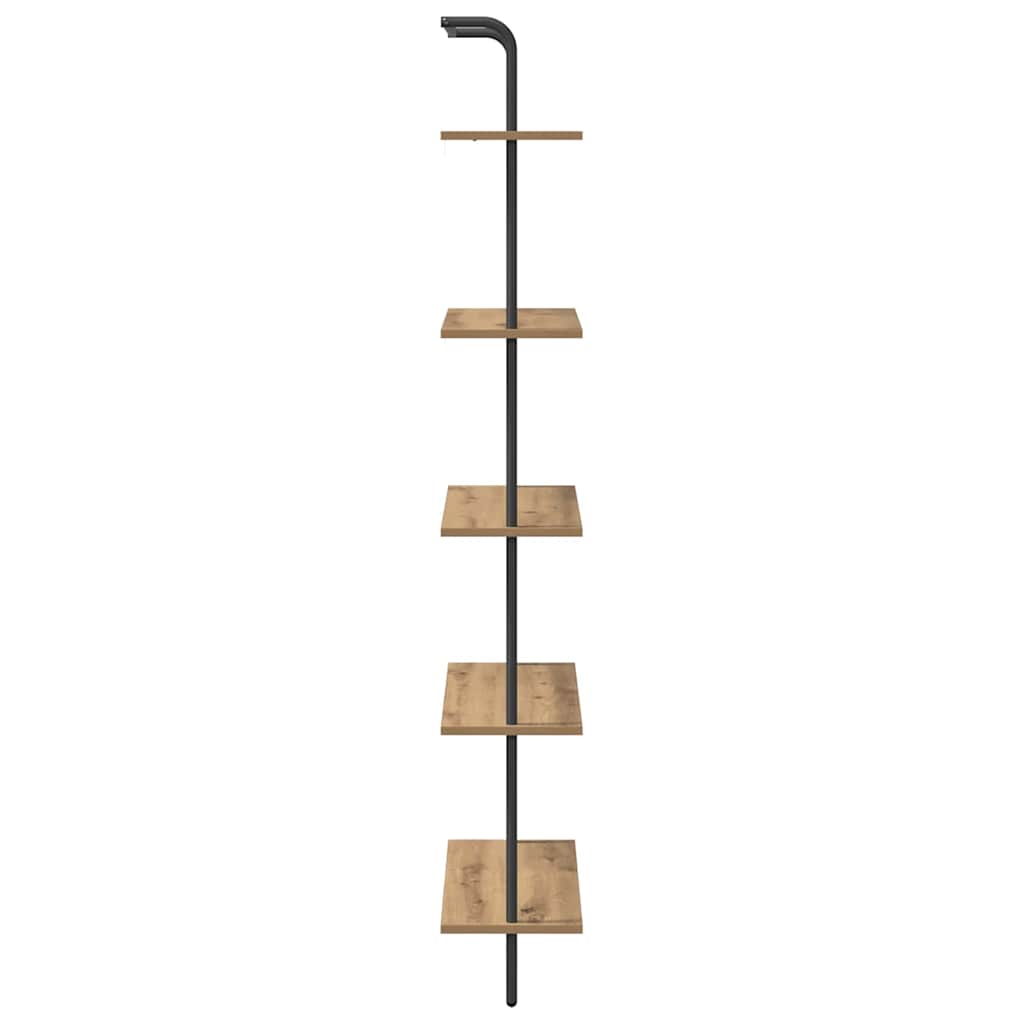 Bücherregal 5 Ebenen 60 x 24 x 168 cm Holzwerkstoff
