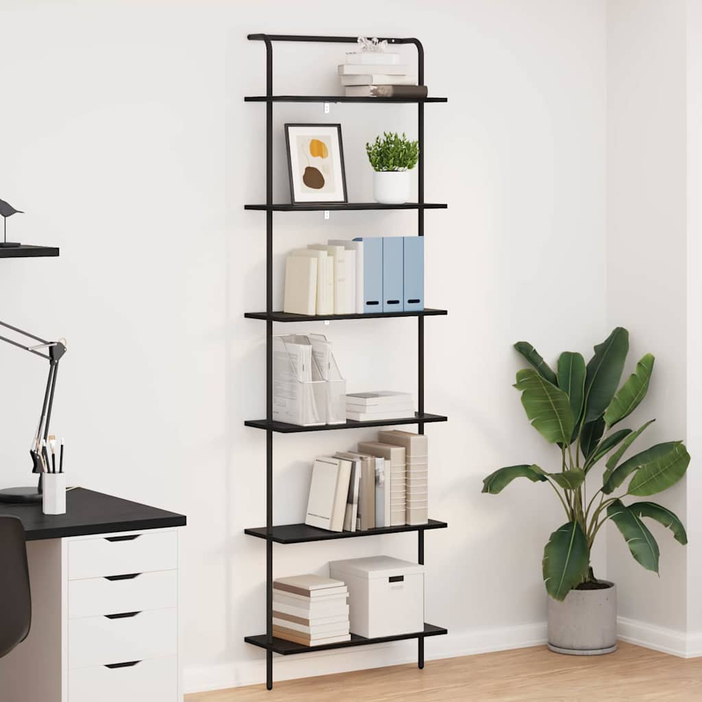 Bücherregal 6 Ebenen 60 x 24 x 203 cm Holzwerkstoff