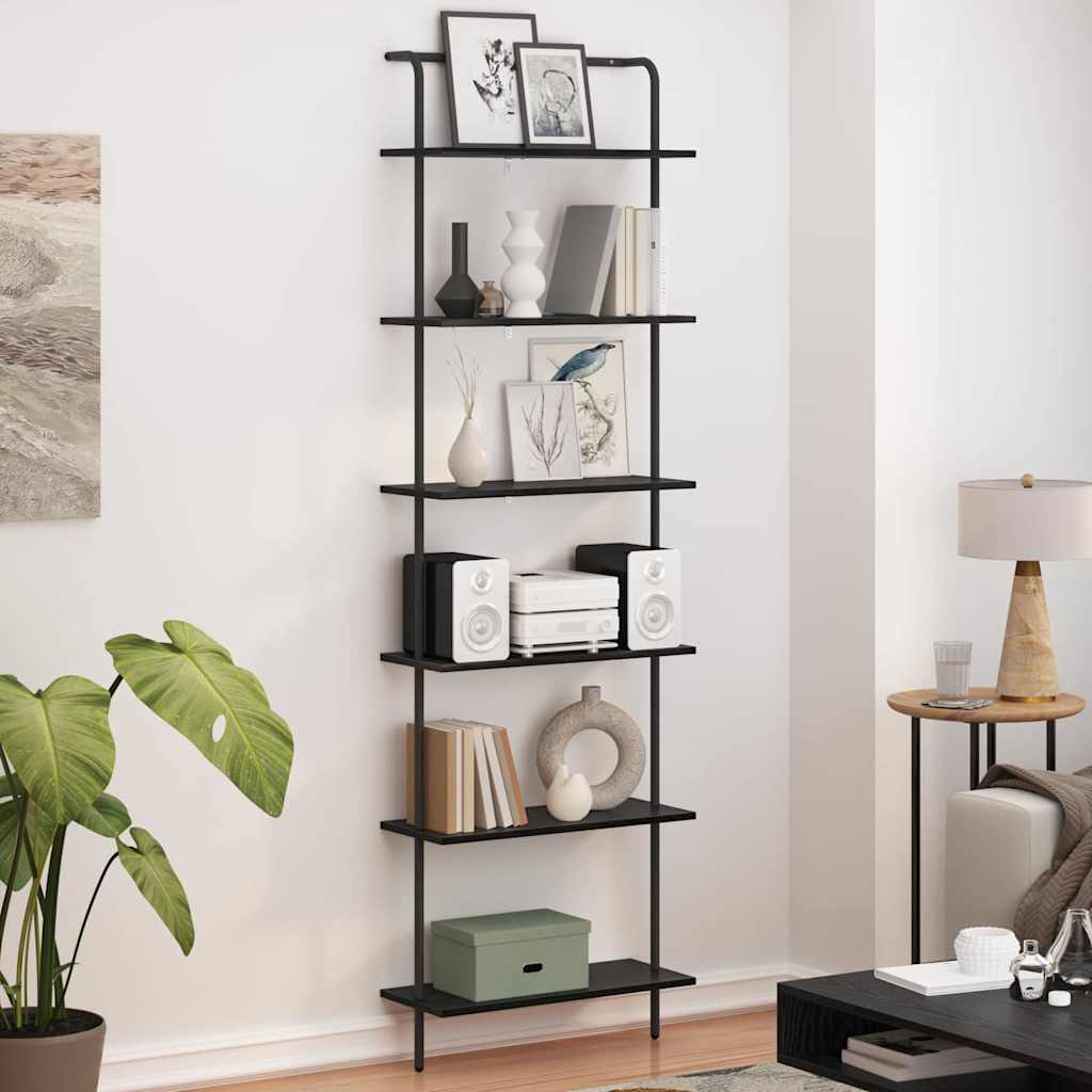Bücherregal 6 Ebenen 60 x 24 x 203 cm Holzwerkstoff